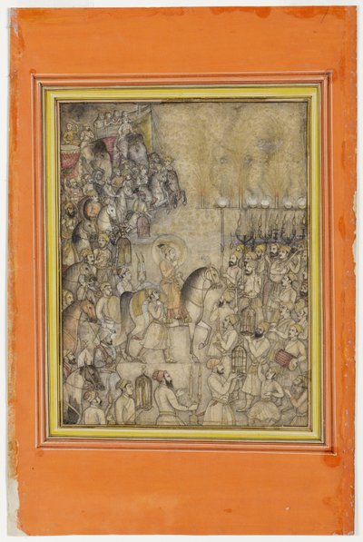 Vieringen tijdens het huwelijk van Aurangzeb, ca. 1640 door Hunhar